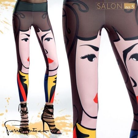 {7折}{新品}義大利Pierre Mantoux藝術品抽象色塊木偶可愛少女內搭褲歐洲精品