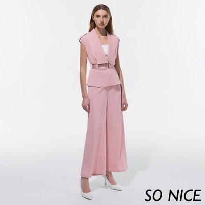 SO NICE 都會粉色西裝褲