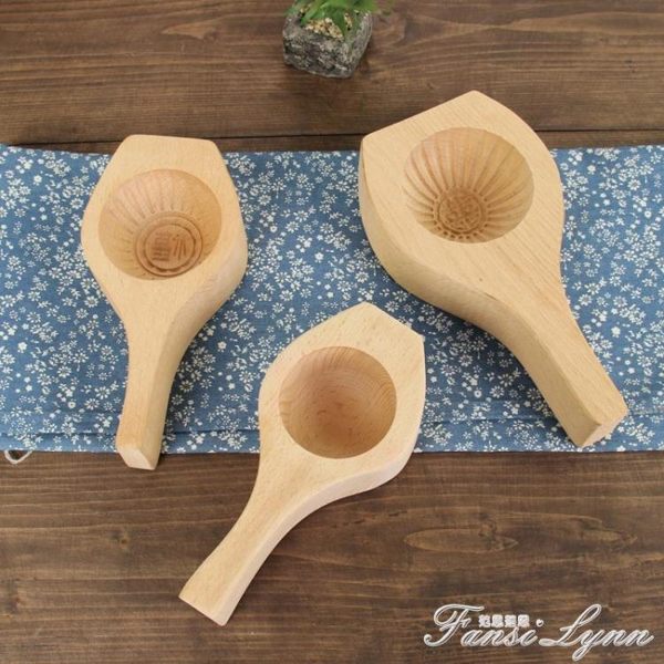 饅頭模具木質月餅模具立體凹綠豆糕點心冰皮豆沙包子青團烘焙印 范思蓮恩