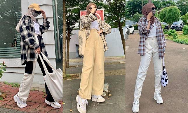 style hijab kemeja oversize