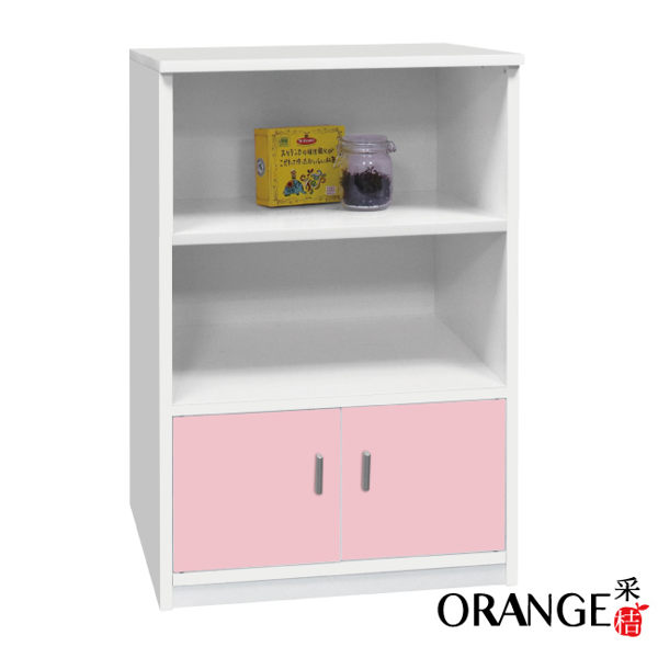防水＋防燃＋無甲醛安心材質 時尚美型把手＋11色系可選 二門櫃＋開放式層格等收納設計 免組裝