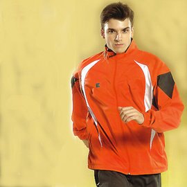 日本名牌Kawasaki男女吸濕排汗針織運動服套裝(全套-橘灰)#K20A1-#K20B1