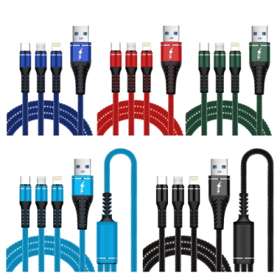 加粗線芯 快充提速 布藝線材 耐拉扯 韌性強 搭配5A充電器可輸出5A快充 須配合支援5A的手機 蘋果&安卓全相容