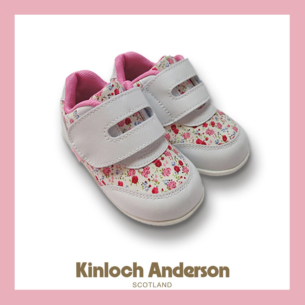 【金安德森】Q底小碎花機能學步鞋(白)。人氣店家金安德森網路商店的-- 童鞋 --、◥ 女童有最棒的商品。快到日本NO.1的Rakuten樂天市場的安全環境中盡情網路購物，使用樂天信用卡選購優惠更划算