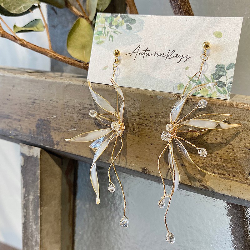 舞動精靈 - 手工樹脂耳環婚禮