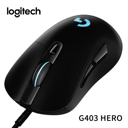 G403 透過新一代的 HERO 16K 感應器閃亮登場。準備迎接具有更高等級的 1:1 追蹤、100-16,000 最大 DPI 靈敏度範圍、以及零濾波、過濾和加速的滑鼠。 HERO 16K 感應器