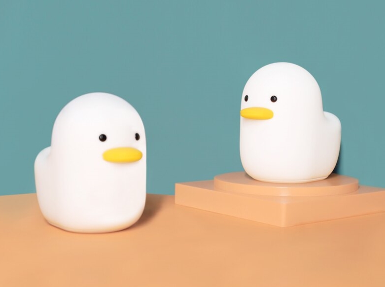 呆呆鴨入眠燈 硅膠夜燈 光感助眠
