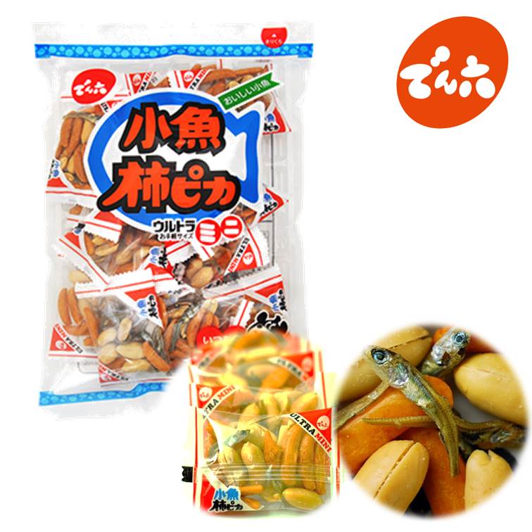 【傳六/天六】小魚花生柿種米果 165g でん六 小魚柿ピカウルトラミニ 日本零食 常溫配送