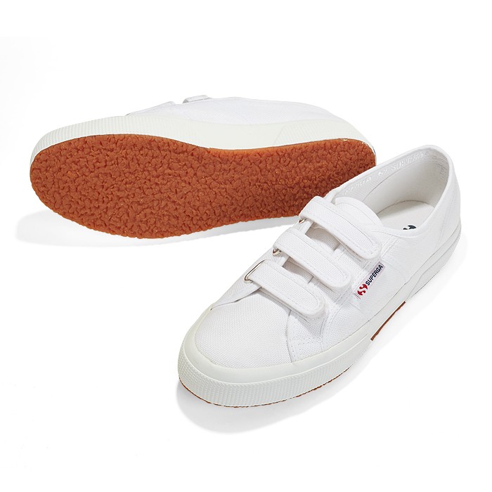 SUPERGA Classic 2750_Strap 魔鬼氈款_白_SP3NBN20W1