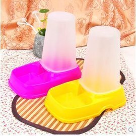 【自動餵食器-塑膠-241624-1個/組】狗狗碗 自動貓咪碗，碗長24*16*24，碗內長12.5*9.5*3.5，裝糧桶10.5*10.5*20cm，1個/組-79011