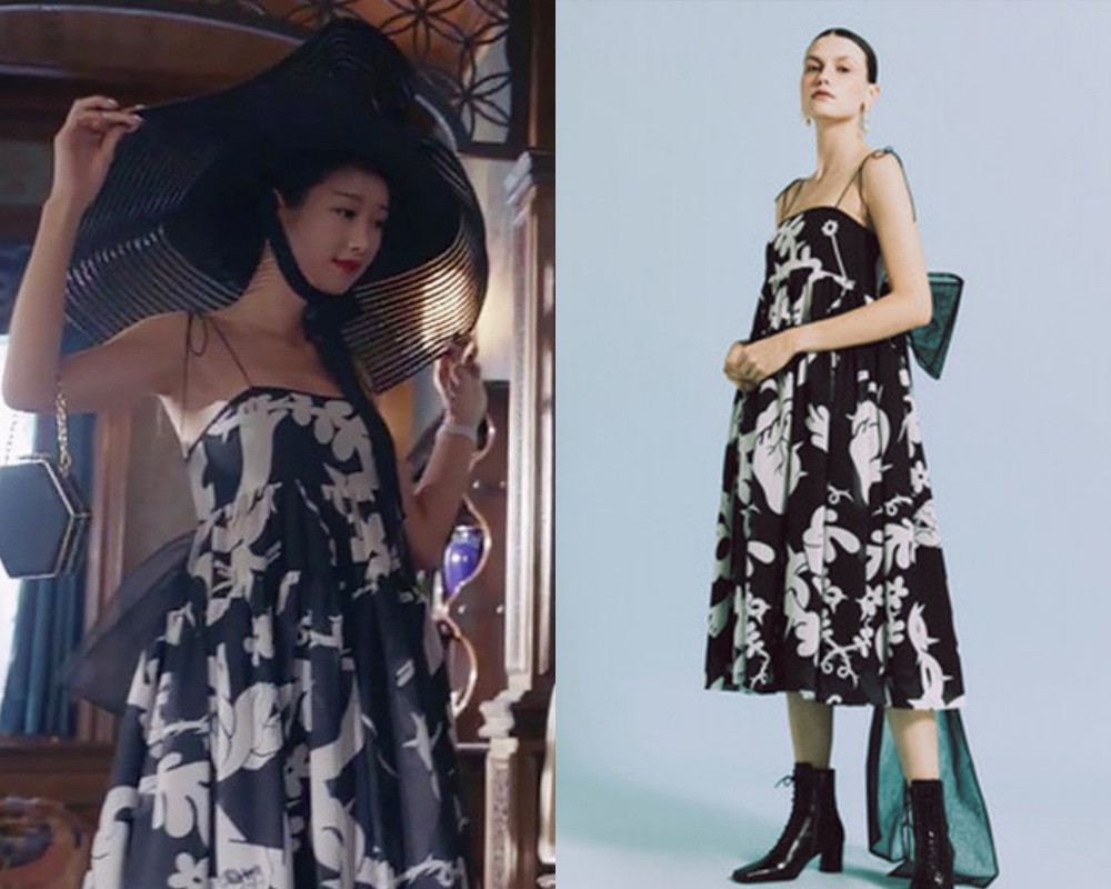 《雖然是精神病》徐睿知同款穿搭4 MINJUKIM Shirring Volume Dress ₩626,000 約NT.15,350