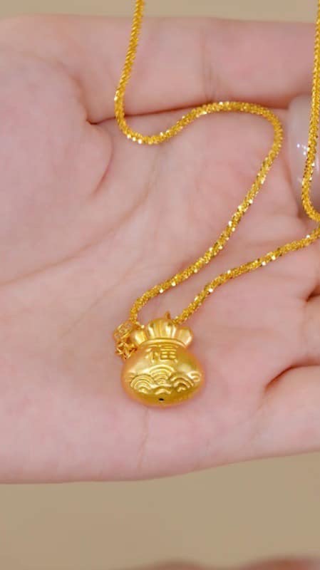 🟥💜 (R42) ห้างทองสมใจ - สร้อยถุงทองตัน