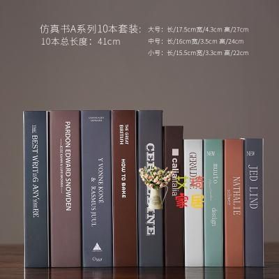 假書 現代簡約 家居裝飾品擺件 客廳書房書架仿真書道具書假書美式書籍T