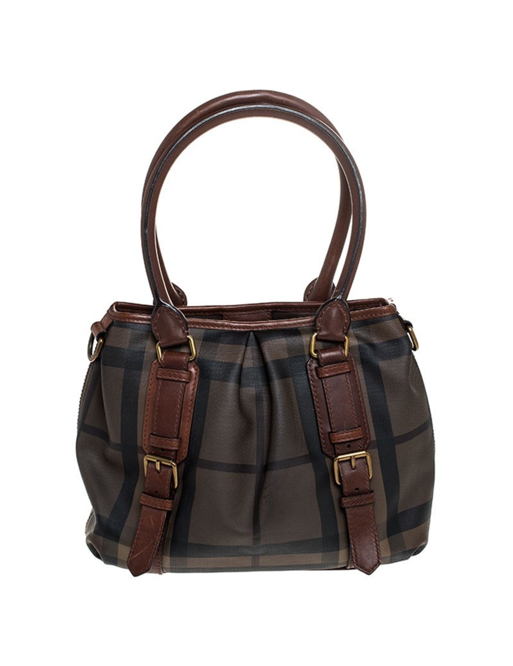 This handbag, from the house of Burberry, is the epitome of utility and designing. Make a stunning a