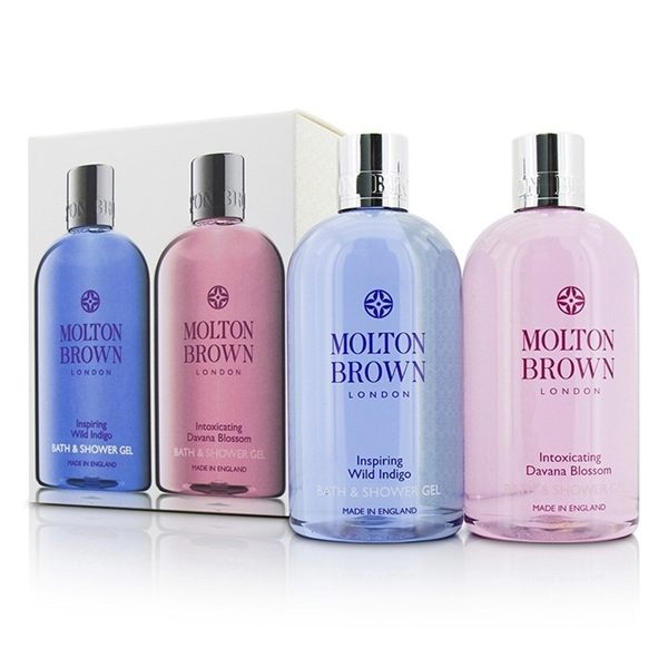 *禎的家* 英國名牌精品 Molton Brown 沐浴凝露禮盒組 300ml Wild Indigo Davana Blossom