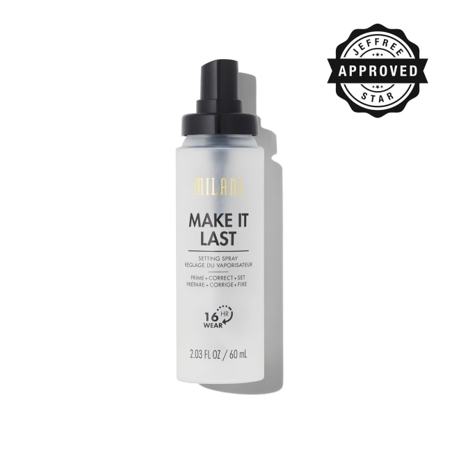 You can enjoy up to 16 hours without a crease or smudge in sight. Spray before or after makeup appli