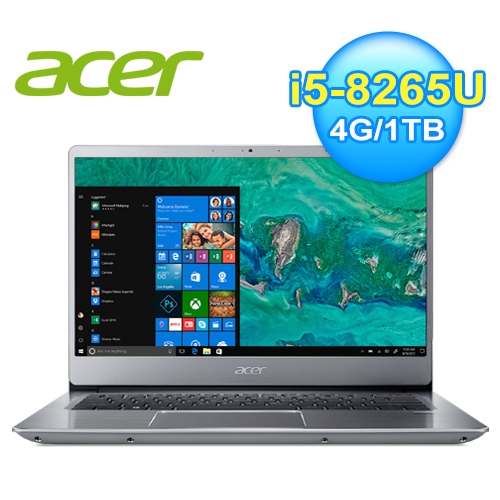 i5-8265U/4GB/1TB/14吋品名 / 規格：【Acer 宏碁】Swift 3 SF314-56G-59M7 14吋筆電 神秘銀 【威秀電影票兌換序號】特色：八代8265/MX150 /6.