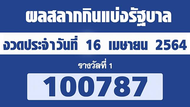 à¸•à¸£à¸§à¸ˆà¸«à¸§à¸¢ 16 à¹€à¸¡à¸©à¸²à¸¢à¸™ 2564 à¹€à¸Š à¸„à¸œà¸¥ à¸¥à¸­à¸•à¹€à¸•à¸­à¸£ à¸œà¸¥ à¸ªà¸¥à¸²à¸à¸ à¸™à¹à¸š à¸‡à¸£ à¸à¸šà¸²à¸¥ à¸à¸£ à¸‡à¹€à¸—à¸žà¸˜ à¸£à¸ à¸ˆ Line Today