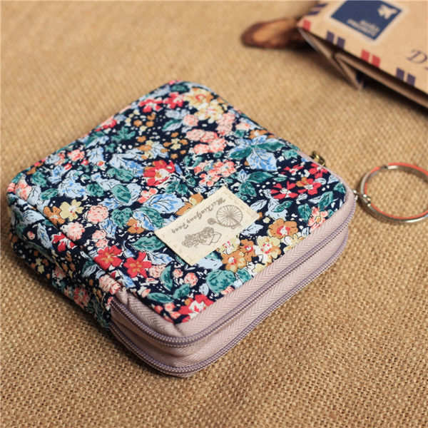 零錢包 韓國版創意零錢包 兒童小物件鑰匙袋 可愛硬幣包 迷你碎花帆布包