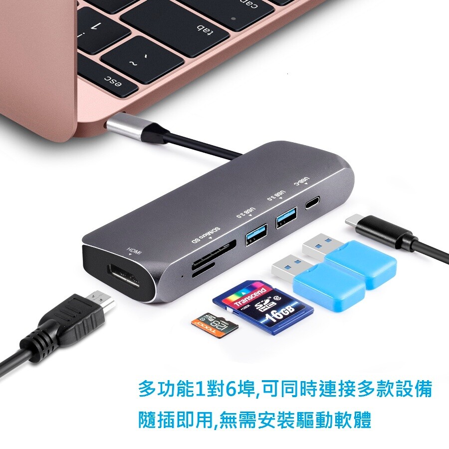 HDMI支援4K*2K影音傳輸，透過USB 3.1 Type-A 傳輸檔案至電腦，高達5Gbps的傳輸速度能準確送達檔案資料。簡報、影片及照片輸出至大螢幕，皆不失真。 同時支援 HDMI轉接SD讀卡機