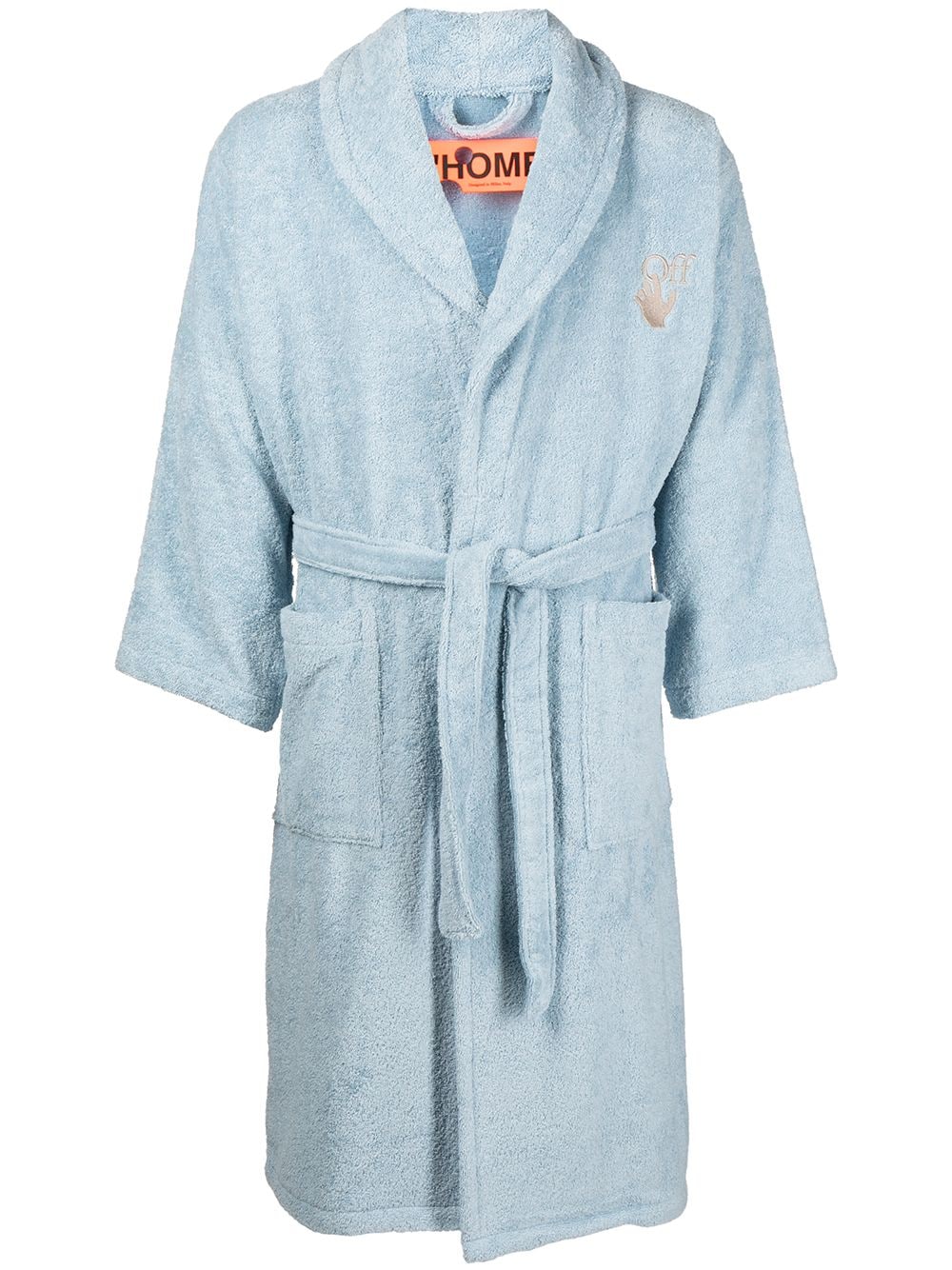 Off-White logo embellished cotton robe