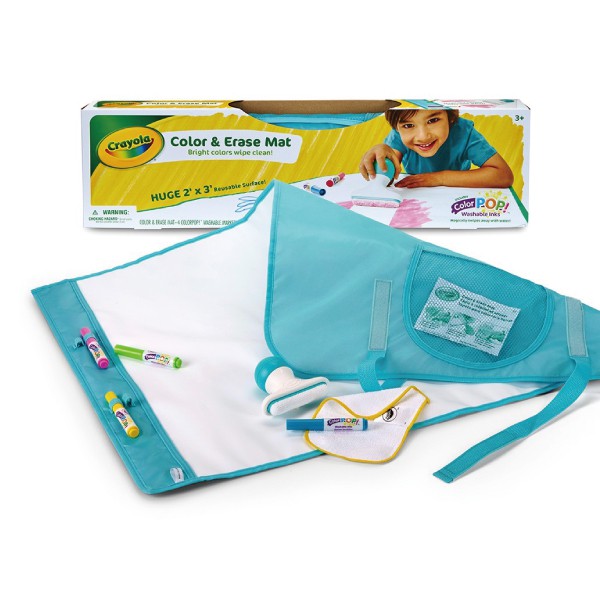 ◆畫筆色彩鮮豔激發孩子創造力◆可水洗大畫布攜帶方便收納簡單◆輕鬆擦除無需擔心髒亂◆附塗鴉魔術墊+可水洗筆x4+魔法擦+擦拭布[商品規格]◎產品尺寸(包裝)：W62.5xD7.3xH17.1cm◎適合年