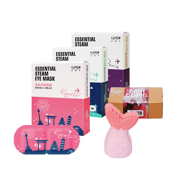 【蓓膚美 Care+】冬季熱銷限定組(蒸氣眼膜5入3盒+沐浴彈1入)