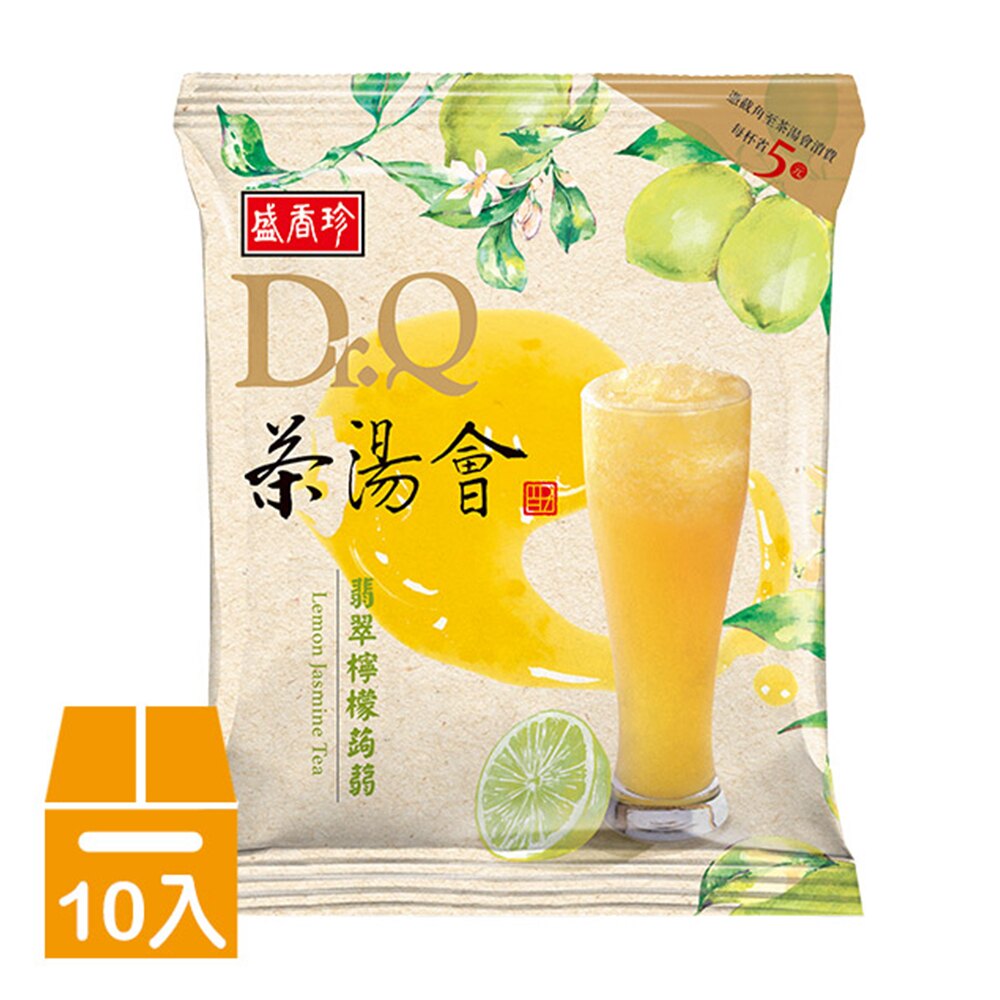 (加購價只要$399/箱) 盛香珍 l Dr.Q翡翠檸檬蒟蒻210gx10包(箱)★茶湯會聯名★傳承茶湯會翡翠檸檬茶風味