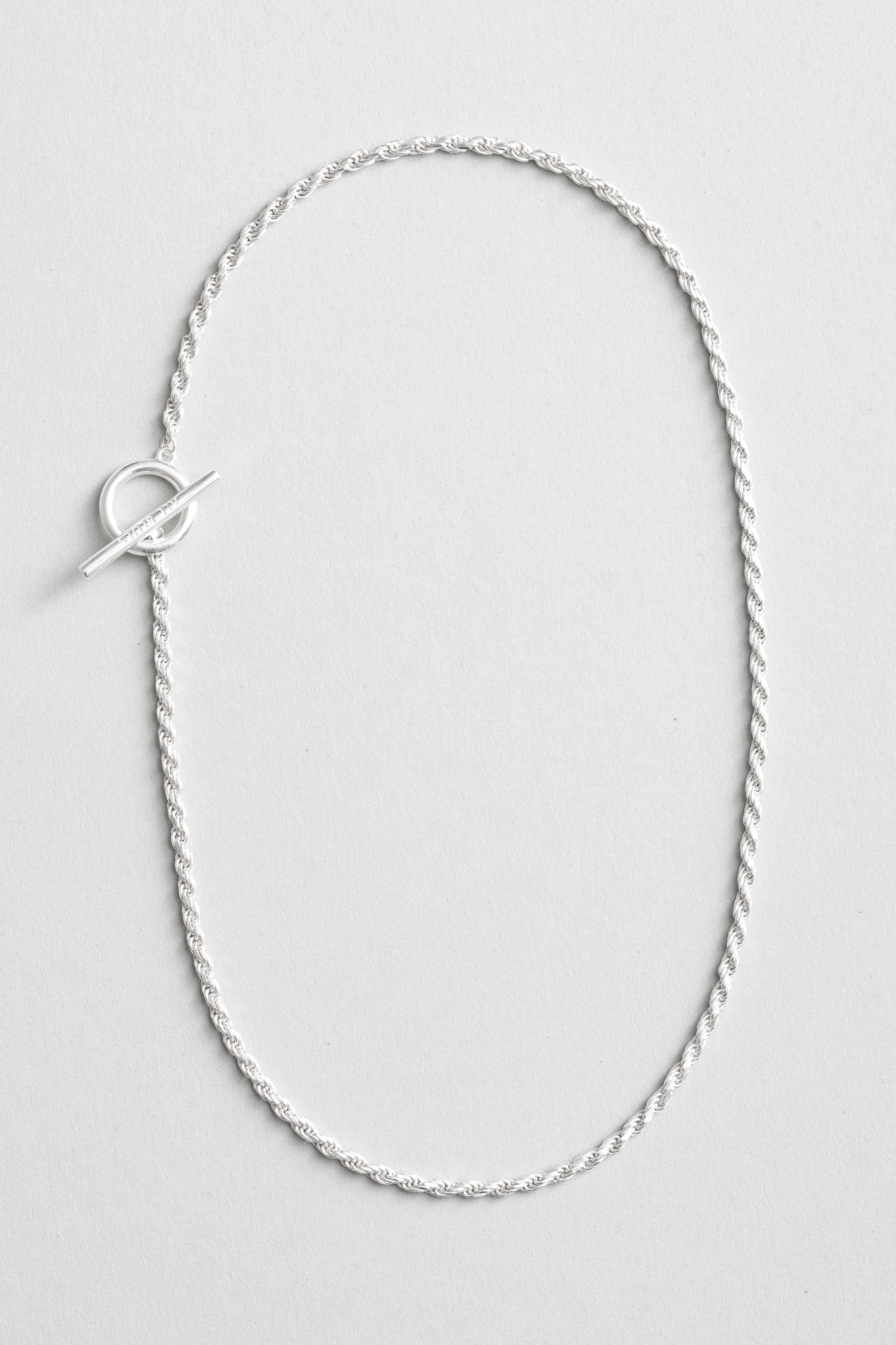 Rope necklace Polished silver 42cm 42CM