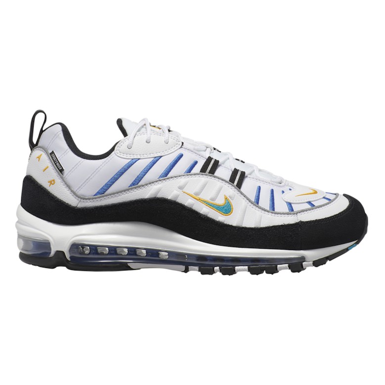 NIKE Air Max 98 Premium 'Teal Nebula' 白黑 配色 男 慢跑鞋 BV0989 102