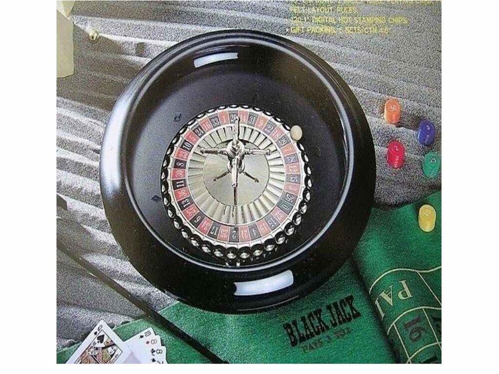 *品名: 16英吋鍍金輪盤組-RO-816型-俄羅斯輪盤 *台灣製造 *外銷歐美暢銷商品-保證品質優.工廠價 *附撲克牌.籌碼.珠子.布.推桿 *桌布尺寸: 長76公分 寬45公分 *外盒尺寸: 46