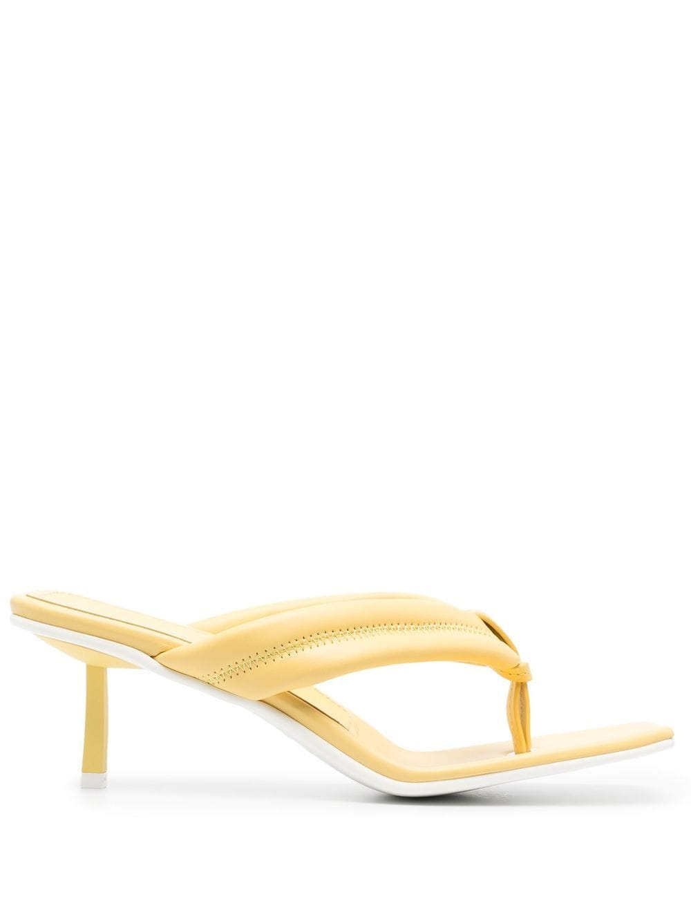 Le Silla - Aiko square toe sandal - women - Nappa Leather/Goat Skin/Rubber - 36 - Yellow