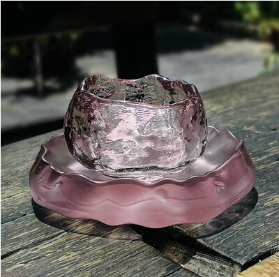 茶壺 日式初雪漸變粉色蓋碗公道杯女士茶具女主人茶杯品茗杯手工玻璃杯 遇見生活