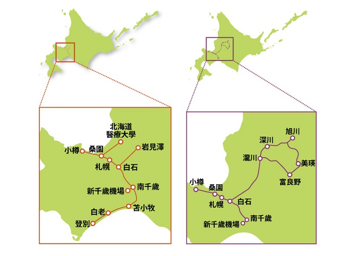 札幌-登別區域／札幌-富良野區域鐵路周遊券