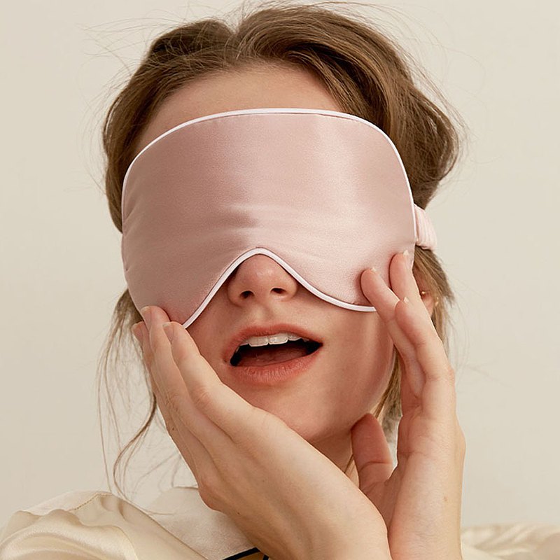 JOJW真絲眼罩桑蠶絲護眼睡眠遮光睡覺男女透氣舒適護眼伴手禮品