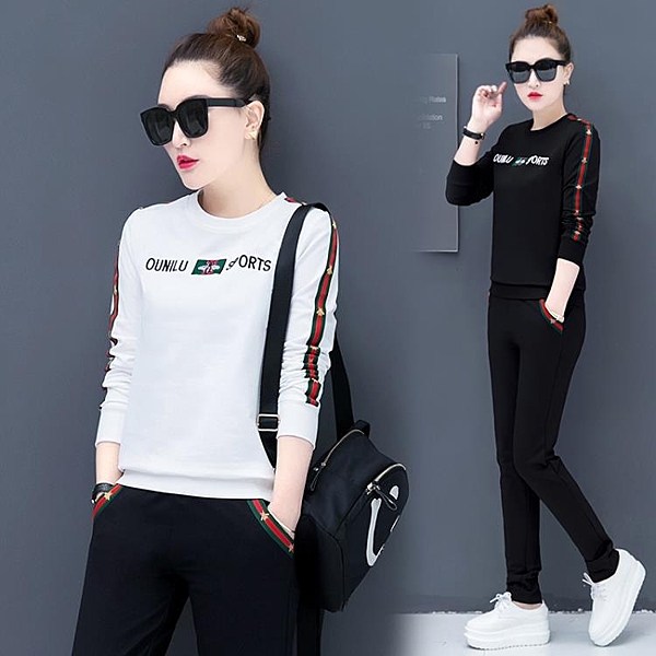 運動服套裝女土春秋兩件套休息2019新款韓版遠動爬山衣服休閑秋天