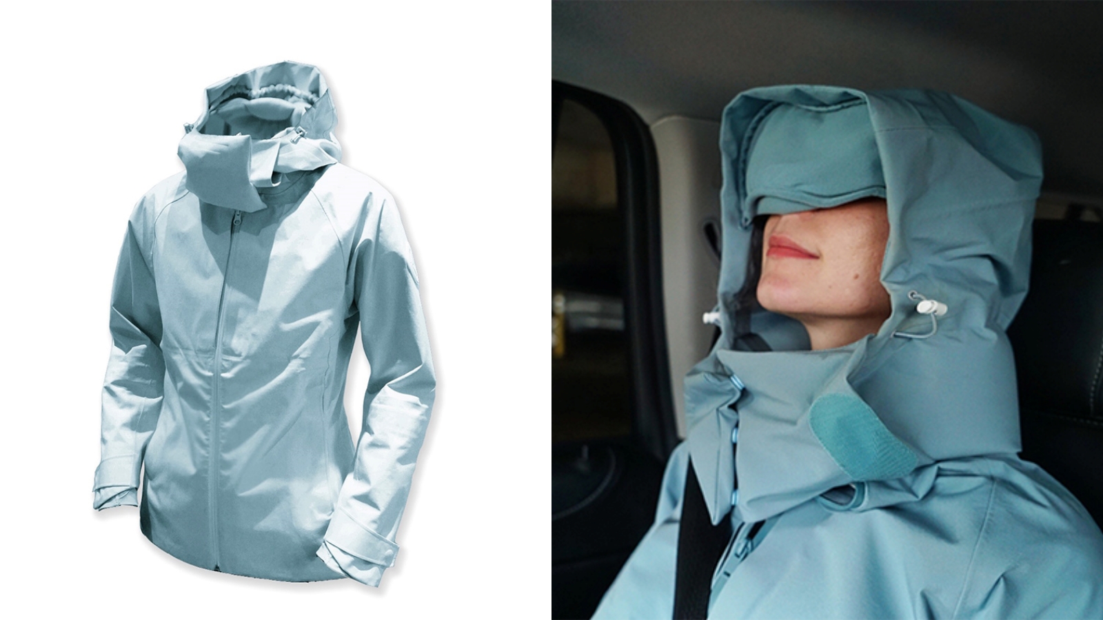 旅行頸枕推薦1：【AirOgo】Pilloon多用途內附頸枕旅行外套