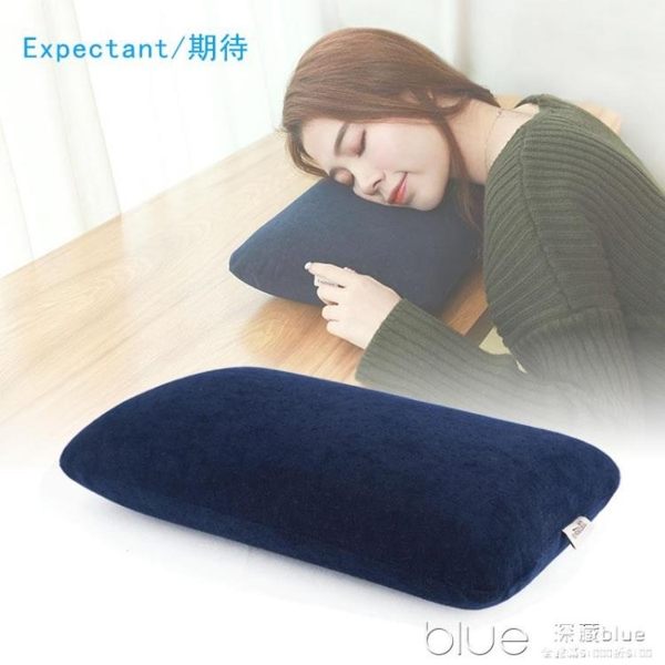 大號午睡枕學生睡枕趴枕小抱枕辦公室睡覺枕頭午休枕 深藏blue