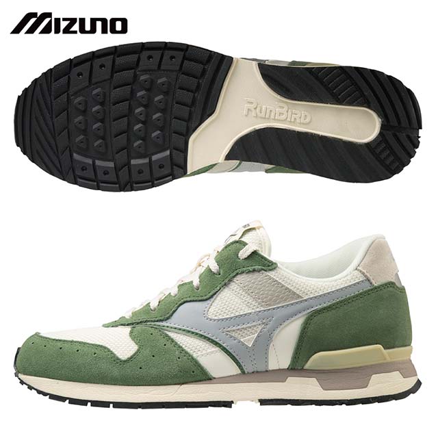 當代後底慢跑鞋型，特意洗舊的黃色中底的復古氛圍，MIZUNO開拓了運動跑鞋的不同面向。