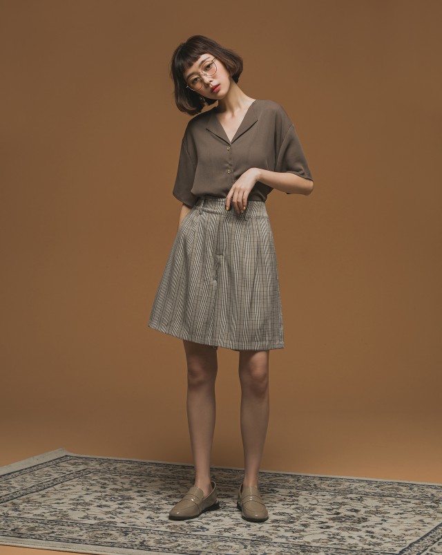 MEIERQ+我很復古格紋短褲