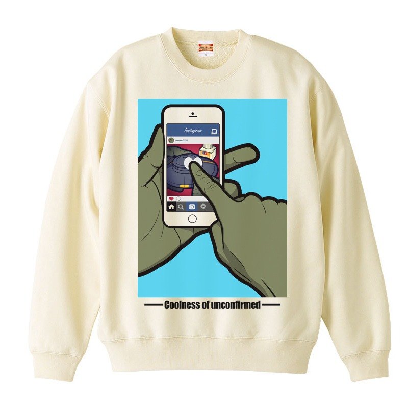 這被切斷外星人的一幀到SNS炫酷設計 休閒汗水/美國Athle 10.0 Onsu圓領汗水 機身顏色/自然 10.0盎司船員身體與頸部的汗水出色的厚度溫暖和舒適。該項目就派上用場了，即使在寒冷的冬天。