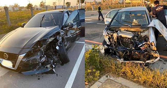 飆仔業務稱「我開很快喔」　下秒撞爆百萬新車
