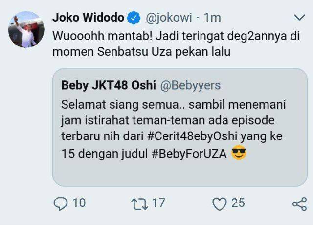  Istana Bebas Tugaskan Admin yang Nge-Tweet Soal JKT 48 di Akun Jokowi   