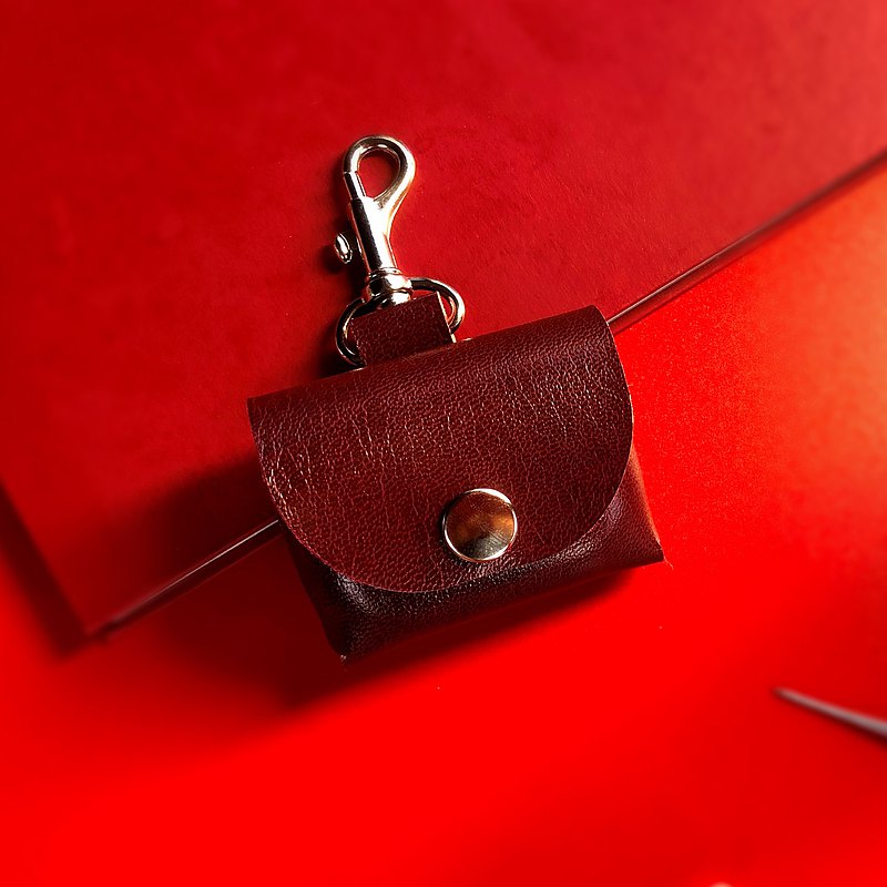 萌友Airpods保護套系列∣第2代∣第3代∣Airpods Pro∣皮革深酒紅