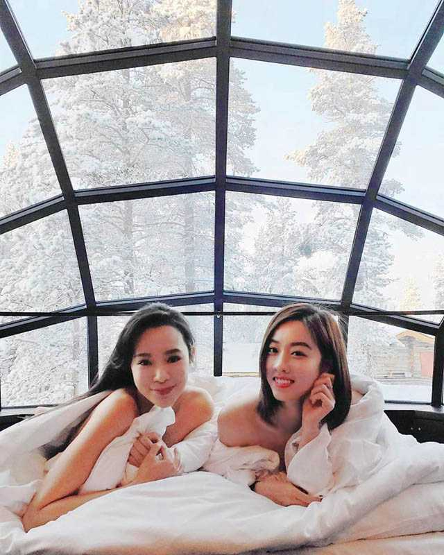 前年夏語心被好友茵茵「推坑」，如今愛上了滑雪。（圖／翻攝自夏語心臉書）