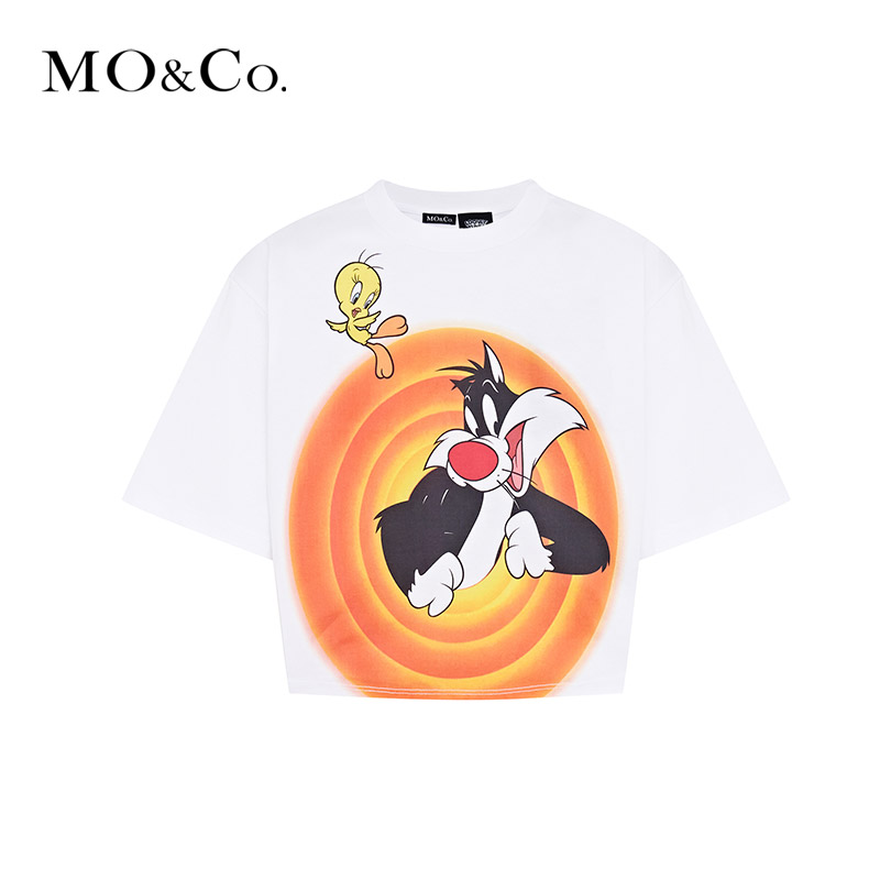 MOCO2020春季新品TWEETY崔弟復古圖案T恤MBO1TEE018 摩安珂