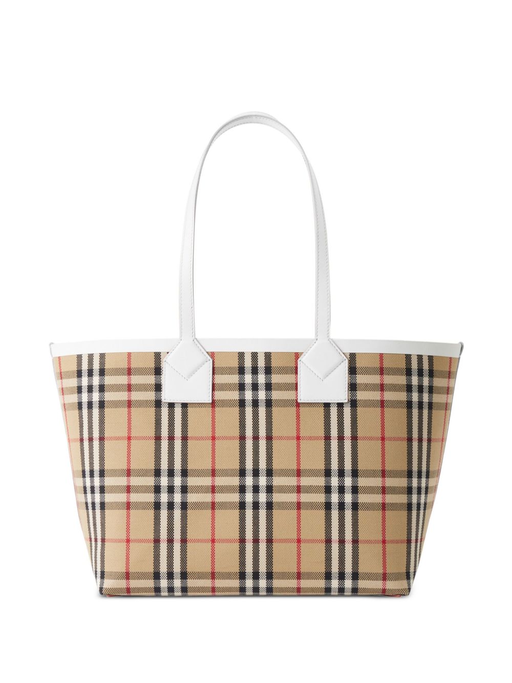 Burberry - Vintage Check pattern tote bag - women - Cotton/Calf Leather - One Size - Brown
