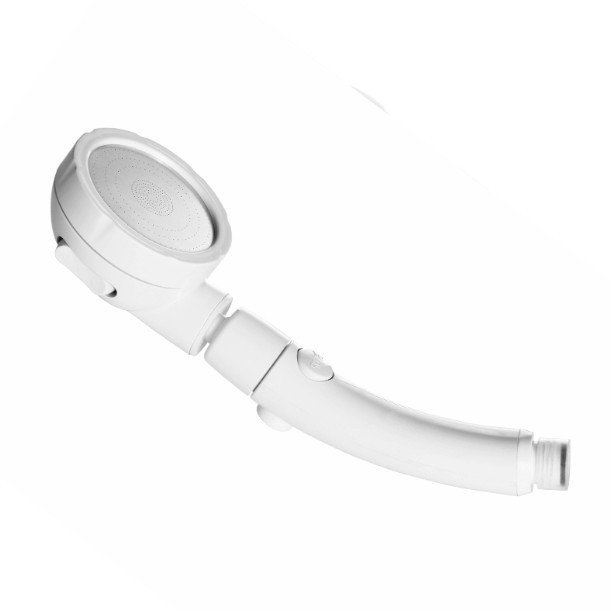 產品信息品名：花灑型號：sy201材質：ABS、不銹鋼、橡膠尺寸：24.5x1.6x8cm重量：185g特點:：360旋轉/三擋調節/可拆卸/節水增壓保固：30天註意事項1.請勿放置高溫場所，尤其是火