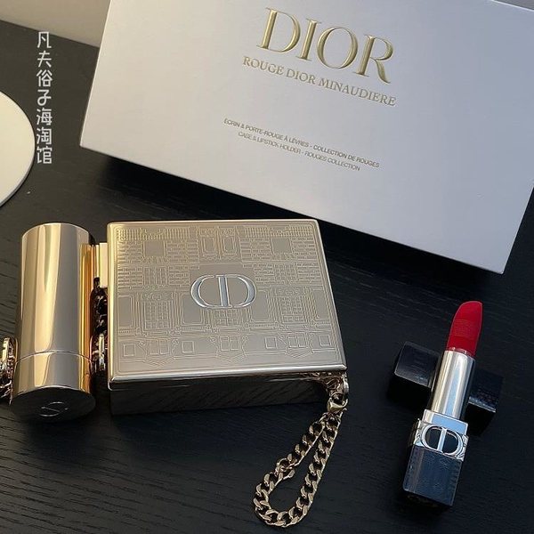 口紅 Dior迪奧圣誕節建筑浮雕口紅套裝禮盒挎包999 862 858 466禮物