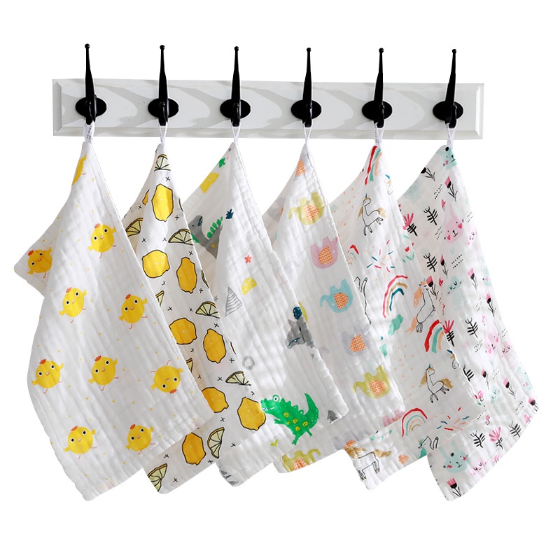 紗布毛巾 純棉印花嬰兒洗臉毛巾母嬰卡通吸水禮品高密紗布毛巾